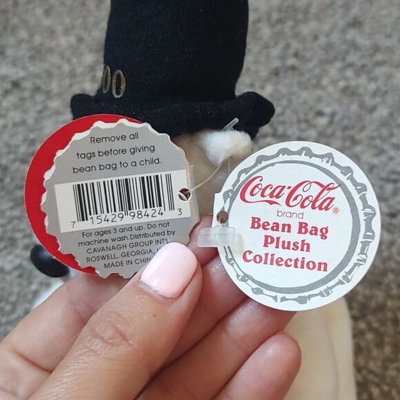 Style #0277 Coca Cola Bean Bag Plush Polar‎ Bear In A 2000 Hat - Picture 11 of 15